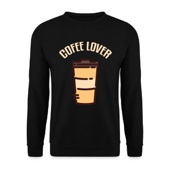 Coffee Liebhbaber Coffee Break Drink - Unisex Sweatshirt - black - Front - Alina (178cm) & Michal (187cm)