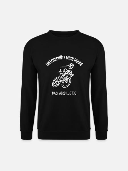 Underestimate me funny bicycle wheel - Unisex Sweatshirt - black