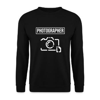 Photographe Photographe Photographe Photographie - Sweat-shirt Unisexe - noir - Devant - Alina (178cm) & Michal (187cm)