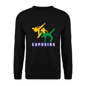 Capoeira Afro Brasilianischer Mix Kampfkunst Tanz - Unisex Pullover - Schwarz - Vorne - Alina (178cm) & Michal (187cm)