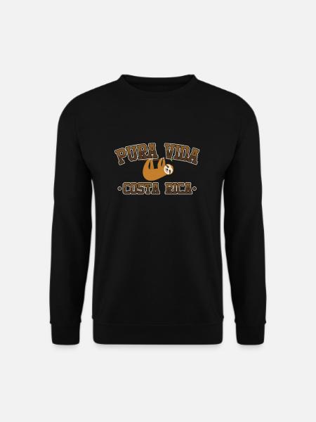 Pura Vida Costa Rica Sloth Animals Wildlife - Unisex Pullover - Schwarz