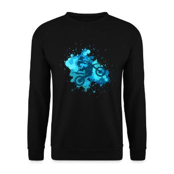 Motocross Splatter Dirt Bike Riders Racing - Sweat-shirt Unisexe - noir - Devant - Alina (178cm) & Michal (187cm)