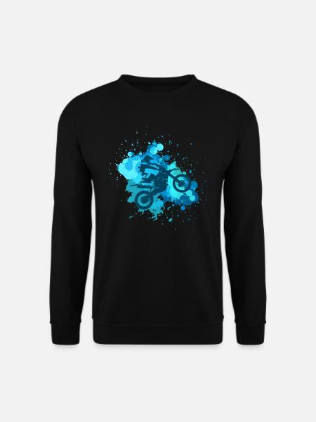 Motocross Splatter Dirt Bike Riders Racing - Unisex Pullover - Schwarz