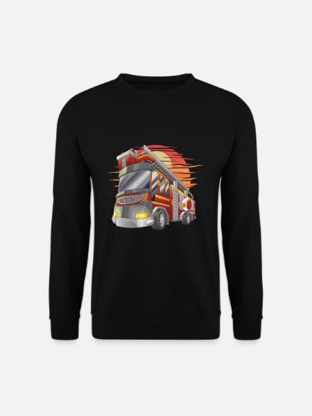 Firetruck Firefighting Fireman Firefighter Fire - Unisex Sweatshirt - black
