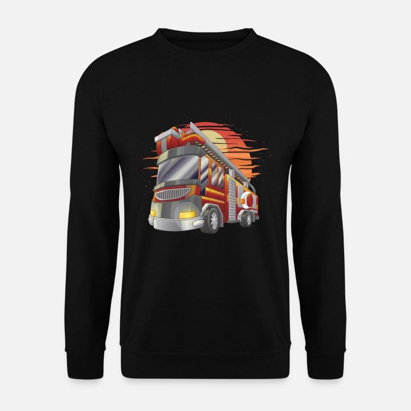 Firetruck Firefighting Fireman Firefighter Fire - Unisex Sweatshirt - black