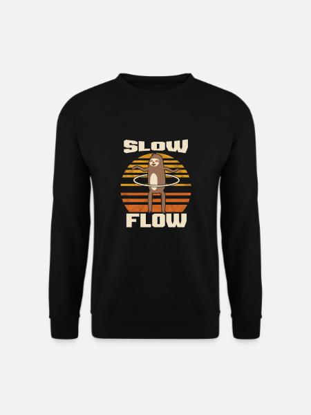 Langsame Strömung Retro Vintage Hula Hoop Hula Hoop - Unisex Pullover - Schwarz