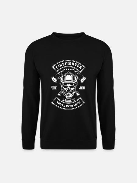 Firefighter Firefighting Firetruck Fire - Unisex Sweatshirt - black