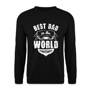 Bester Vati in der Welt Ehrfürchtiger Vatertag Papa - Unisex Pullover - Schwarz - Vorne - Alina (178cm) & Michal (187cm)