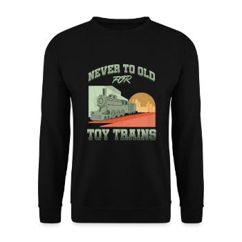 Railroad Railway Public Transportation Locomotive - Unisex Sweatshirt - black - Front - Alina (178cm) & Michal (187cm)