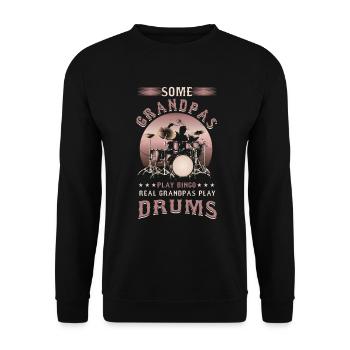 Batteurs Lovers Music Drumming Musiciens Real - Sweat-shirt Unisexe - noir - Devant - Alina (178cm) & Michal (187cm)