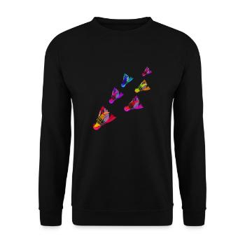 Volants Sports Badminton Colorés Servent - Sweat-shirt Unisexe - noir - Devant - Alina (178cm) & Michal (187cm)