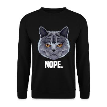 amoureux des chats british shorthair grincheux - Sweat-shirt Unisexe - noir - Devant - Alina (178cm) & Michal (187cm)
