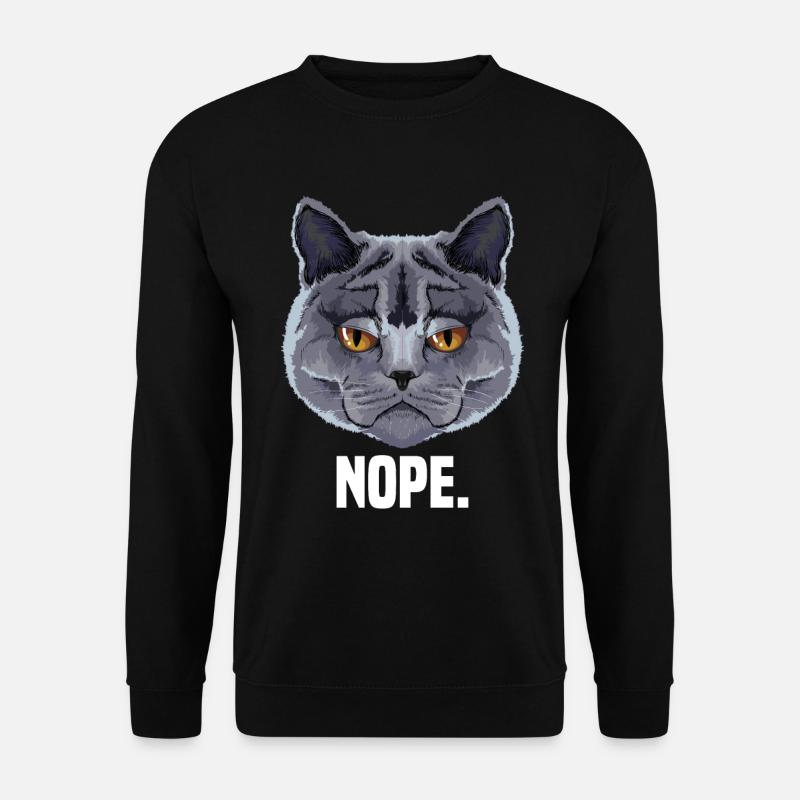 grumpy britisch Kurzhaar Katze Katzenliebhaber - Unisex Pullover - Schwarz