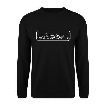 Fahrrad Fahrrad Art von Fahrrädern Funny Cyclist Bikers - Unisex Pullover - Schwarz - Vorne - Alina (178cm) & Michal (187cm)