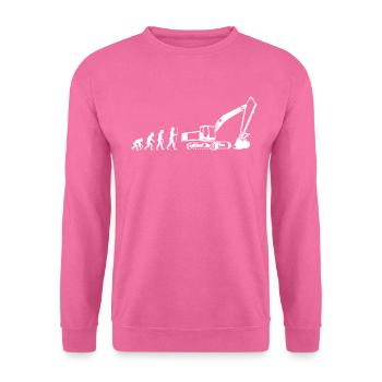 Excavator digger dredger - Unisex Sweatshirt - pink - Front