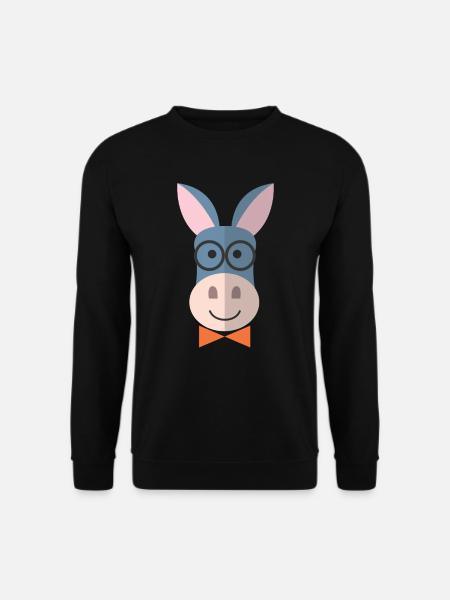 Esel Donkey Tiere - Unisex Pullover - Schwarz