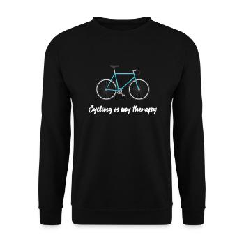 Fahrrad Fahrradfahren Radsport - Unisex Pullover - Schwarz - Vorne - Alina (178cm) & Michal (187cm)