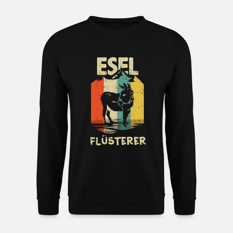 Esel Donkey Tiere - Unisex Pullover - Schwarz