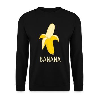 Banane banane - Sweat-shirt Unisexe - noir - Devant - Alina (178cm) & Michal (187cm)