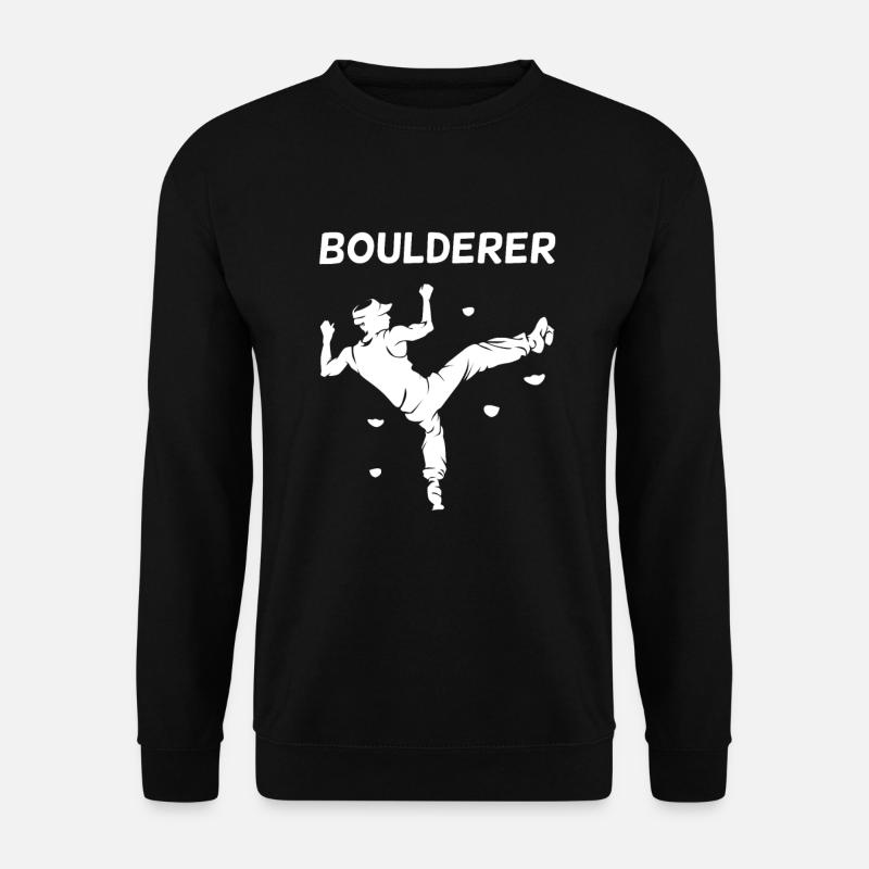 Bouldern Boulderer Klettern - Unisex Pullover - Schwarz