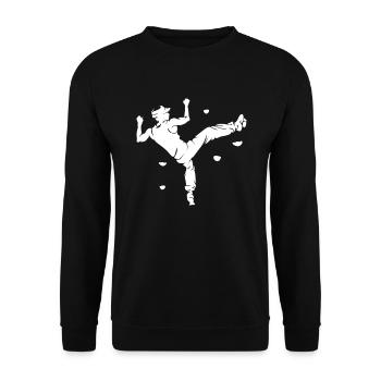 Bouldern - Unisex Pullover - Schwarz - Vorne - Alina (178cm) & Michal (187cm)