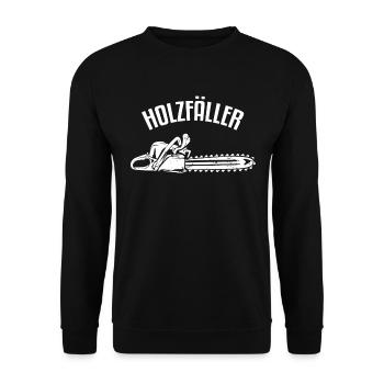 Holzfäller Waldarbeiter Förster - Unisex Pullover - Schwarz - Vorne - Alina (178cm) & Michal (187cm)