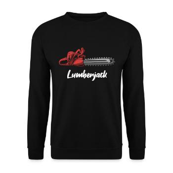 Lumberjack Lumberjack Chainsaw - Unisex Sweatshirt - black - Front - Alina (178cm) & Michal (187cm)