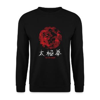 Kampfkünste Selbstverteidigung Meditieren Yoga Tai Chi - Unisex Pullover - Schwarz - Vorne - Alina (178cm) & Michal (187cm)