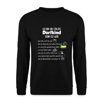 Dorfkind - Unisex Pullover - Schwarz - Vorne - Alina (178cm) & Michal (187cm)