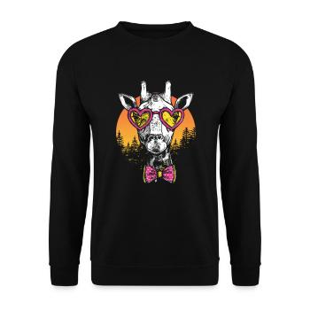 Wildlife Safari Tiere Zoowärter Naturwald - Unisex Pullover - Schwarz - Vorne - Alina (178cm) & Michal (187cm)