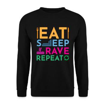 Rave Dance Electro - Unisex Pullover - Schwarz - Vorne - Alina (178cm) & Michal (187cm)