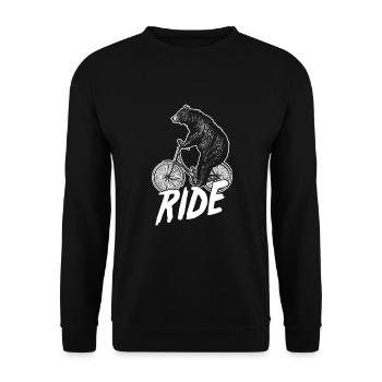 Bicycle Cyclist Bicycling Exercise Bikers Cycling - Unisex Sweatshirt - black - Front - Alina (178cm) & Michal (187cm)