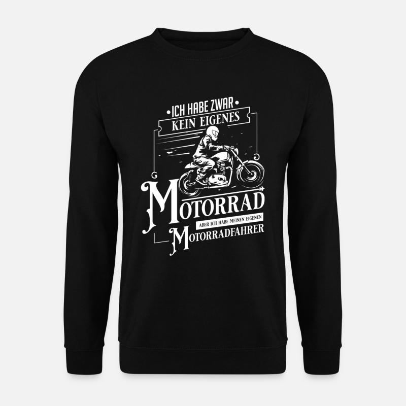 Motorrad Motorradfahrer Motorradfahren - Unisex Pullover - Schwarz