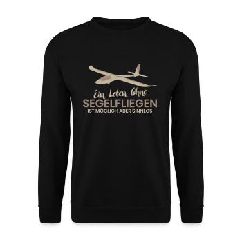 Vol à voile pilote - Sweat-shirt Unisexe - noir - Devant - Alina (178cm) & Michal (187cm)