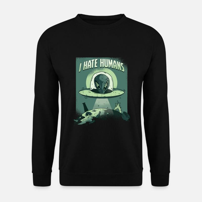 Weltraum-Raumschiff Wissenschaftler Galaxy Planet - Unisex Pullover - Schwarz