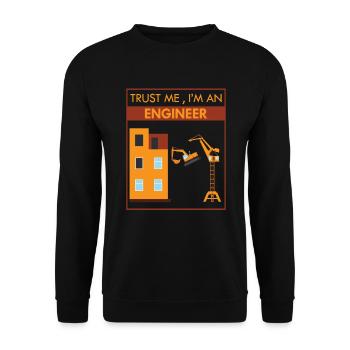 Ingenieur Maschinenbau Student Studium Uni - Unisex Pullover - Schwarz - Vorne - Alina (178cm) & Michal (187cm)