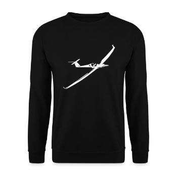 Gliding glider pilot flying airfield - Unisex Sweatshirt - black - Front - Alina (178cm) & Michal (187cm)
