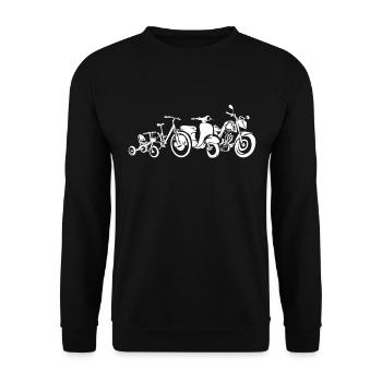 Motorcycle Bicycle Tricycle - Unisex Sweatshirt - black - Front - Alina (178cm) & Michal (187cm)