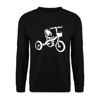 Cycling bicycle tricycle - Unisex Sweatshirt - black - Front - Alina (178cm) & Michal (187cm)