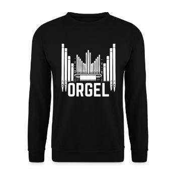Organ Piano Music Piano - Unisex Sweatshirt - black - Front - Alina (178cm) & Michal (187cm)