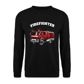 Fire brigade - Unisex Sweatshirt - black - Front - Alina (178cm) & Michal (187cm)