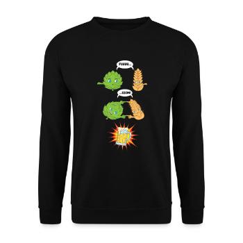 Beer Fusion Party Celebrations - Unisex Sweatshirt - black - Front - Alina (178cm) & Michal (187cm)