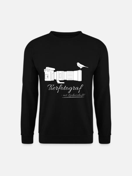 Tierfotograf mit Leidenschaft - Kamera mit Vogel - Unisex Pullover - Schwarz