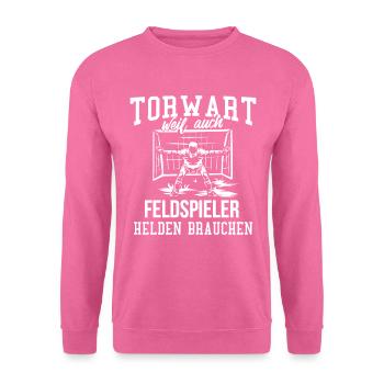 Gardien de but football footballeurs - Sweat-shirt Unisexe - rose - Devant