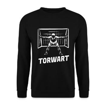 Gardien de but footballeur footballeur footballeur - Sweat-shirt Unisexe - noir - Devant - Alina (178cm) & Michal (187cm)
