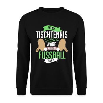 Tischtennis - Unisex Pullover - Schwarz - Vorne - Alina (178cm) & Michal (187cm)