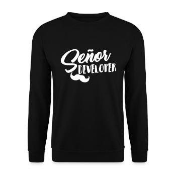 Program Programmer Computer Programming - Unisex Sweatshirt - black - Front - Alina (178cm) & Michal (187cm)