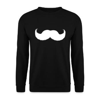 Beard mustache bearded - Unisex Sweatshirt - black - Front - Alina (178cm) & Michal (187cm)