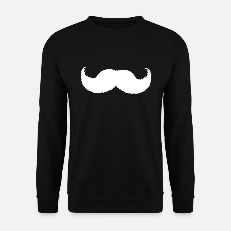 Beard mustache bearded - Unisex Sweatshirt - black