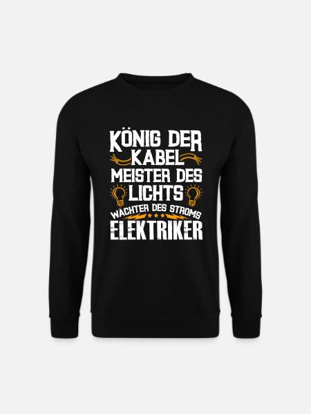 Elektriker Handwerker Strom Steckdose - Unisex Pullover - Schwarz
